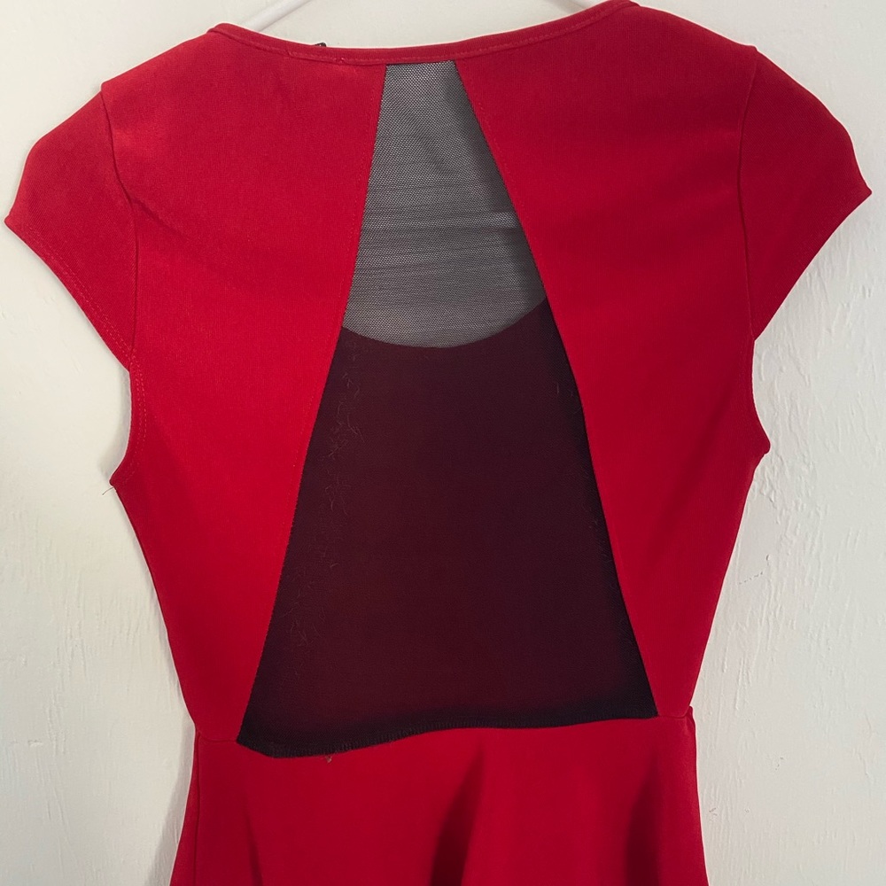 Red sheer back women’s shirt